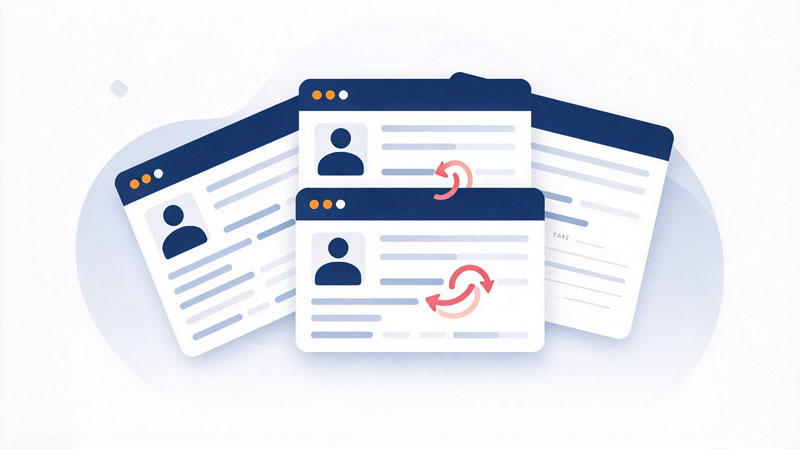 Duplicate data entry illustration