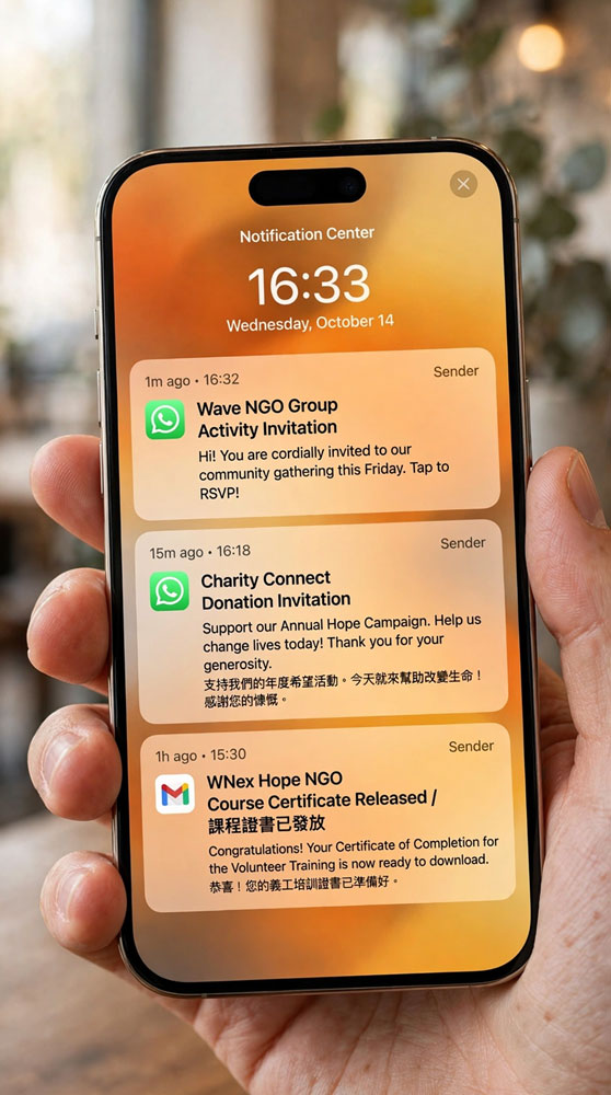 Email and SMS integration placeholder